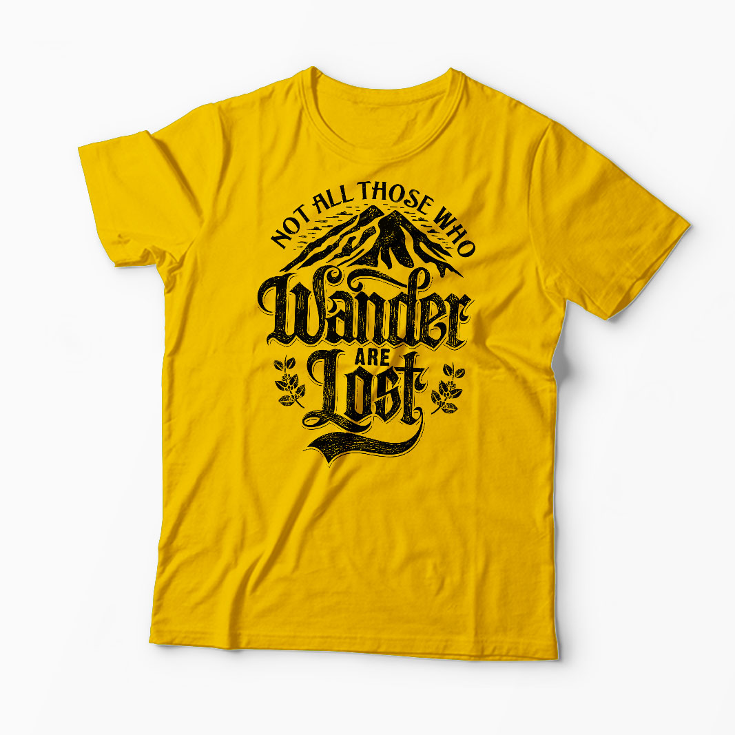 Tricou Not All Those Who Wander Are Lost - Bărbați-Galben