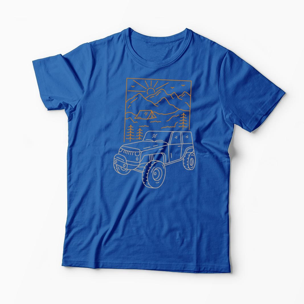 Tricou Off Roader Camping - Bărbați-Albastru Regal