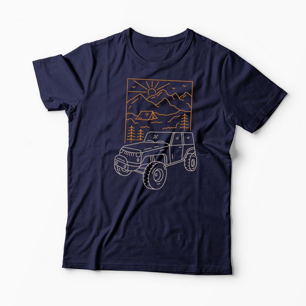 Tricou Off Roader Camping - Bărbați-Bleumarin