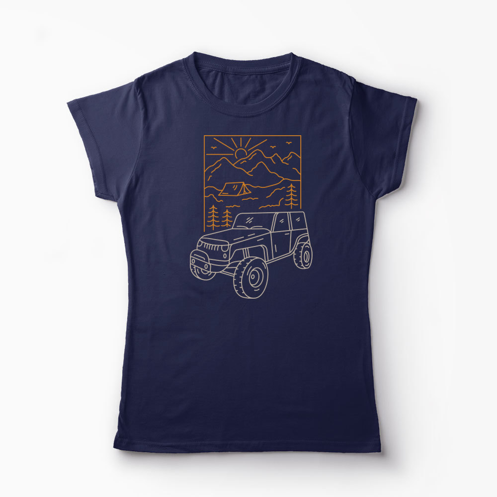 Tricou Off Roader Camping - Femei-Bleumarin