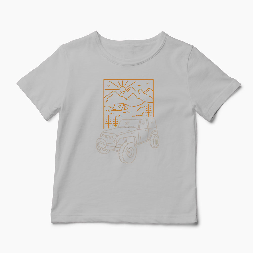 Tricou Off Roader Camping - Copii-Gri