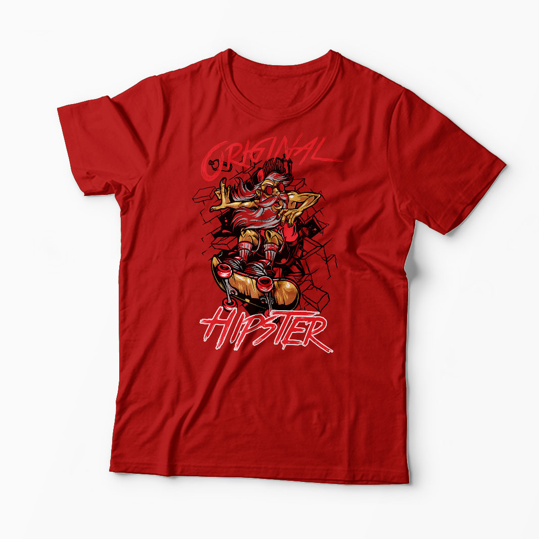 Tricou Original Hipster - Bărbați-Roșu