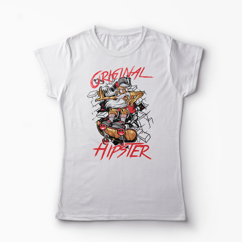 Tricou Original Hipster - Femei-Alb