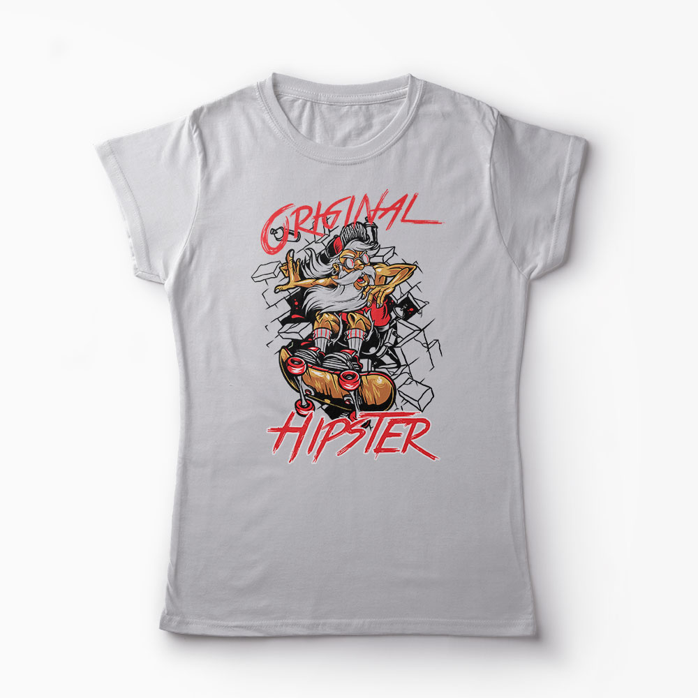 Tricou Original Hipster - Femei-Gri