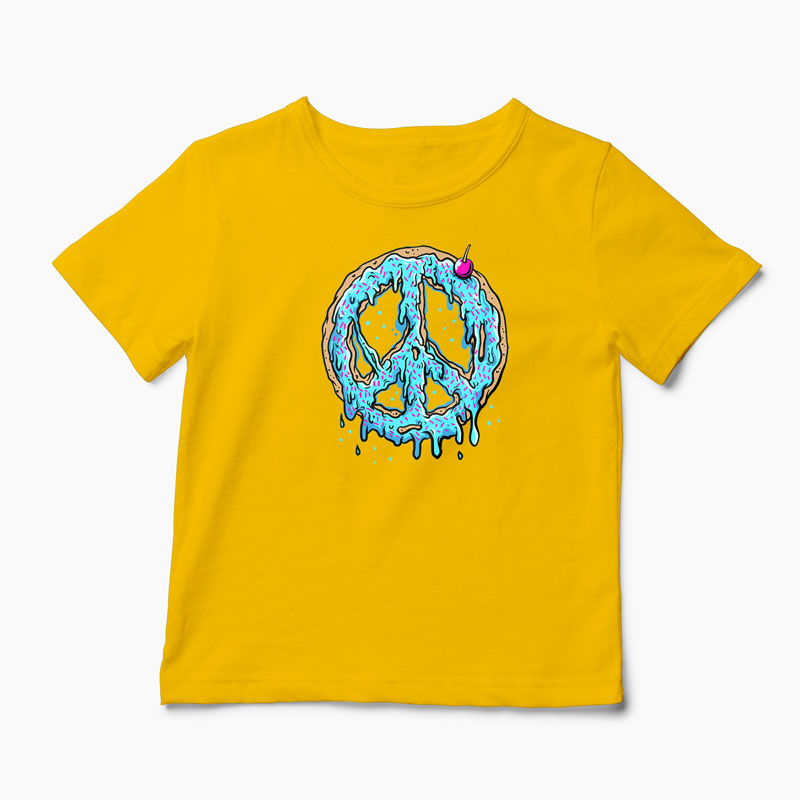 Tricou Peace Cake - Tort de Pace - Copii-Galben