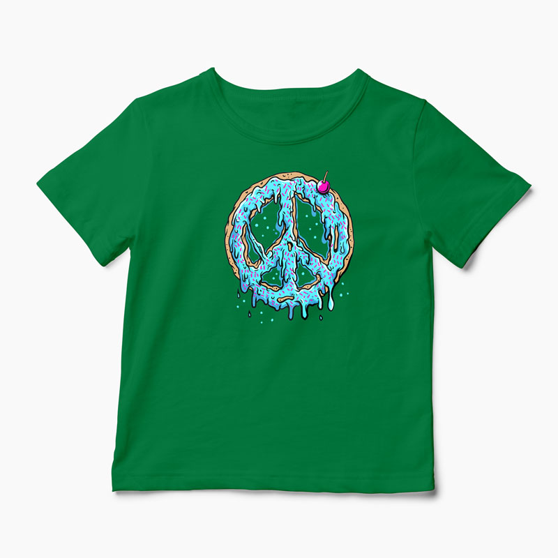 Tricou Peace Cake - Tort de Pace - Copii-Verde