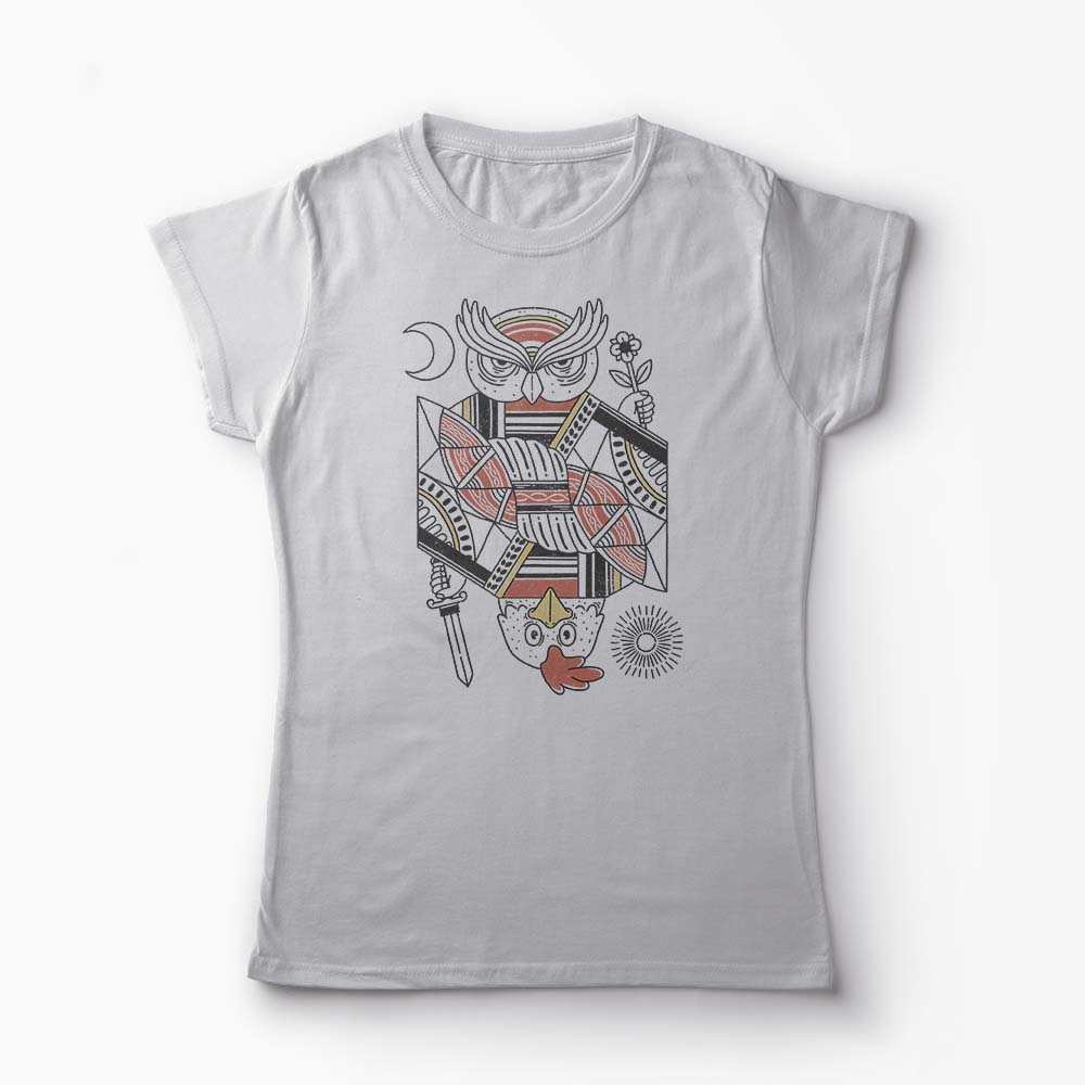 Tricou Personalizat AM - PM - Femei-Gri