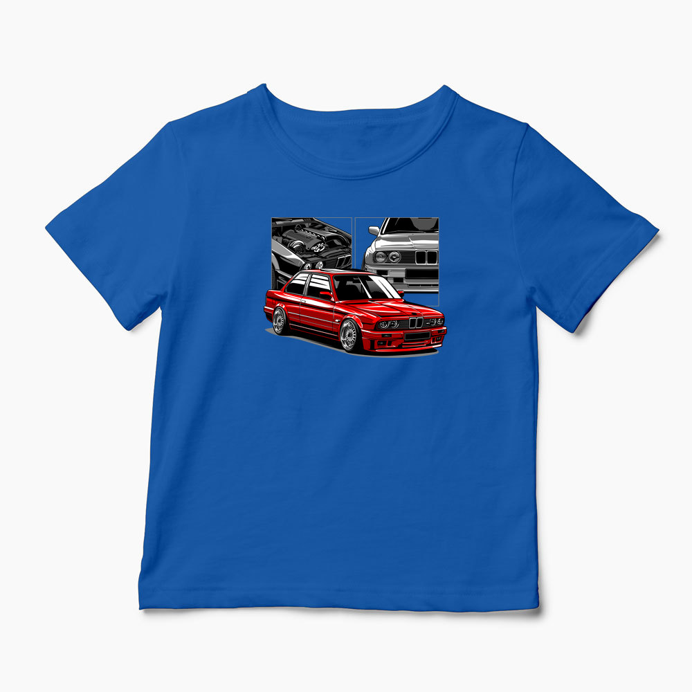 Tricou Personalizat BMW E30 M3 - Copii-Albastru Regal