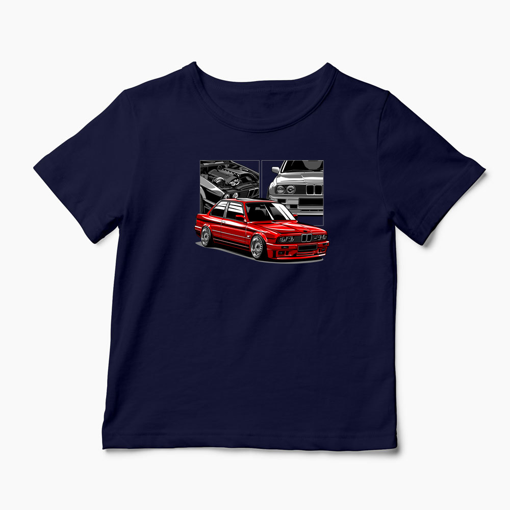 Tricou Personalizat BMW E30 M3 - Copii-Bleumarin