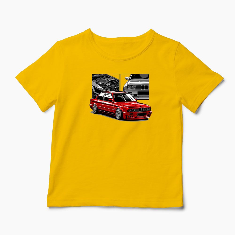 Tricou Personalizat BMW E30 M3 - Copii-Galben