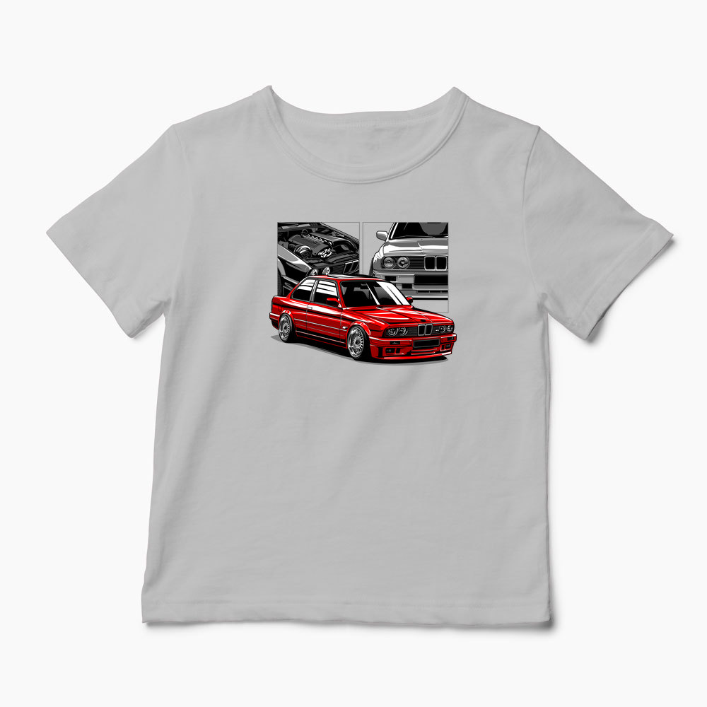 Tricou Personalizat BMW E30 M3 - Copii-Gri