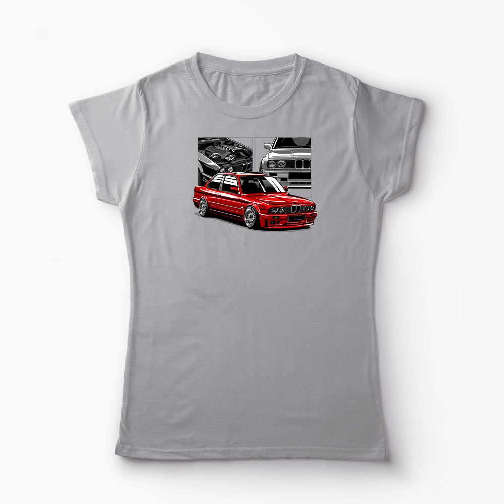 Tricou Personalizat BMW E30 M3 - Femei-Gri