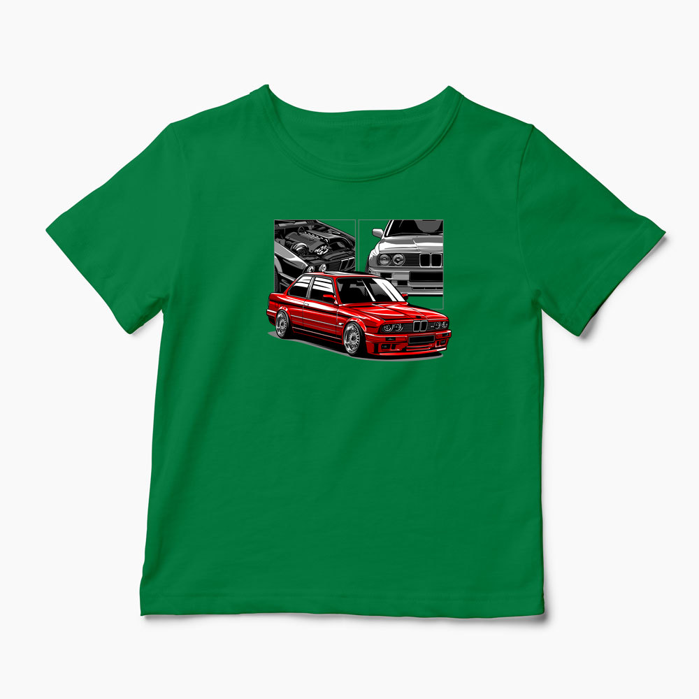 Tricou Personalizat BMW E30 M3 - Copii-Verde
