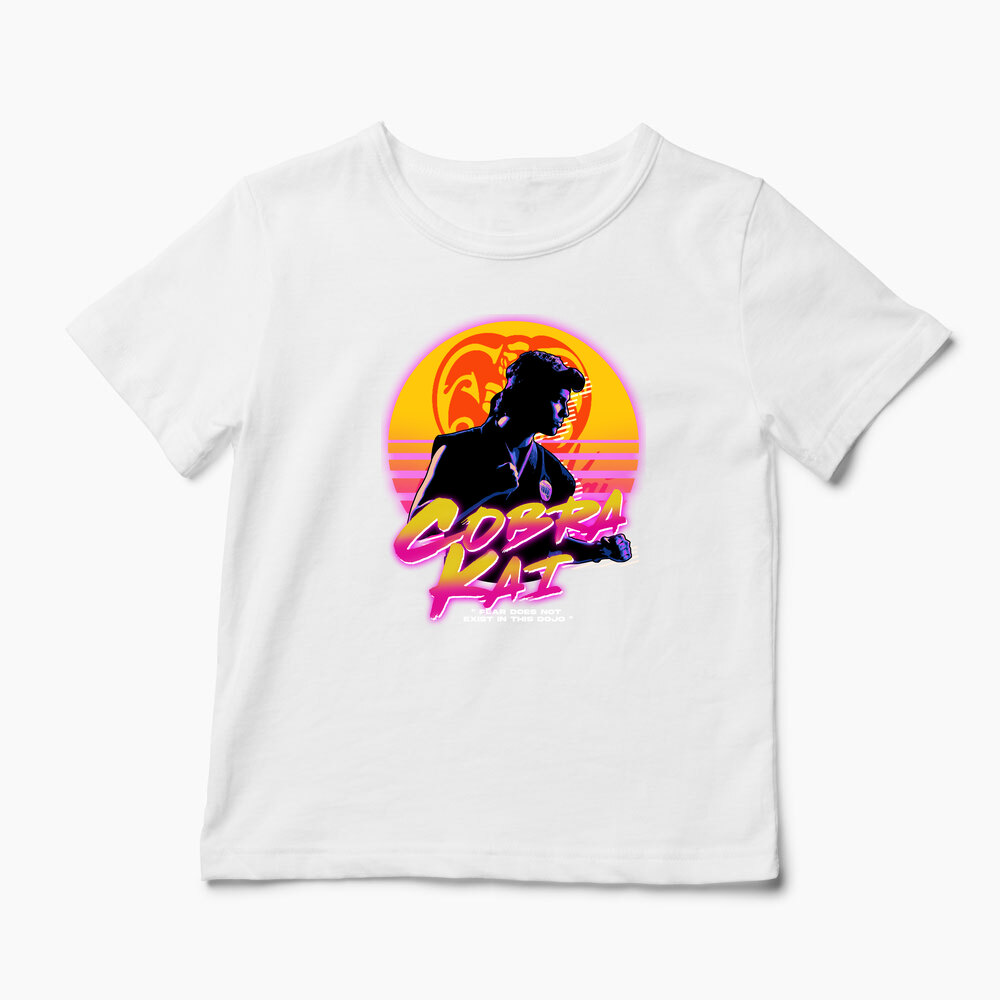 Tricou Personalizat Cobra Kai Frica Nu Există În Acest Dojo - Copii-Alb