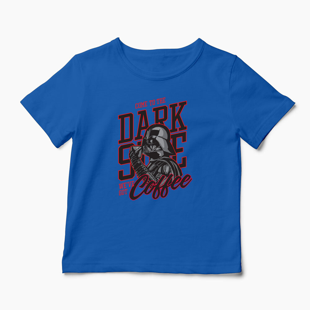 Tricou Personalizat Come To The Dark Side We've Got Coffee - Copii-Albastru Regal