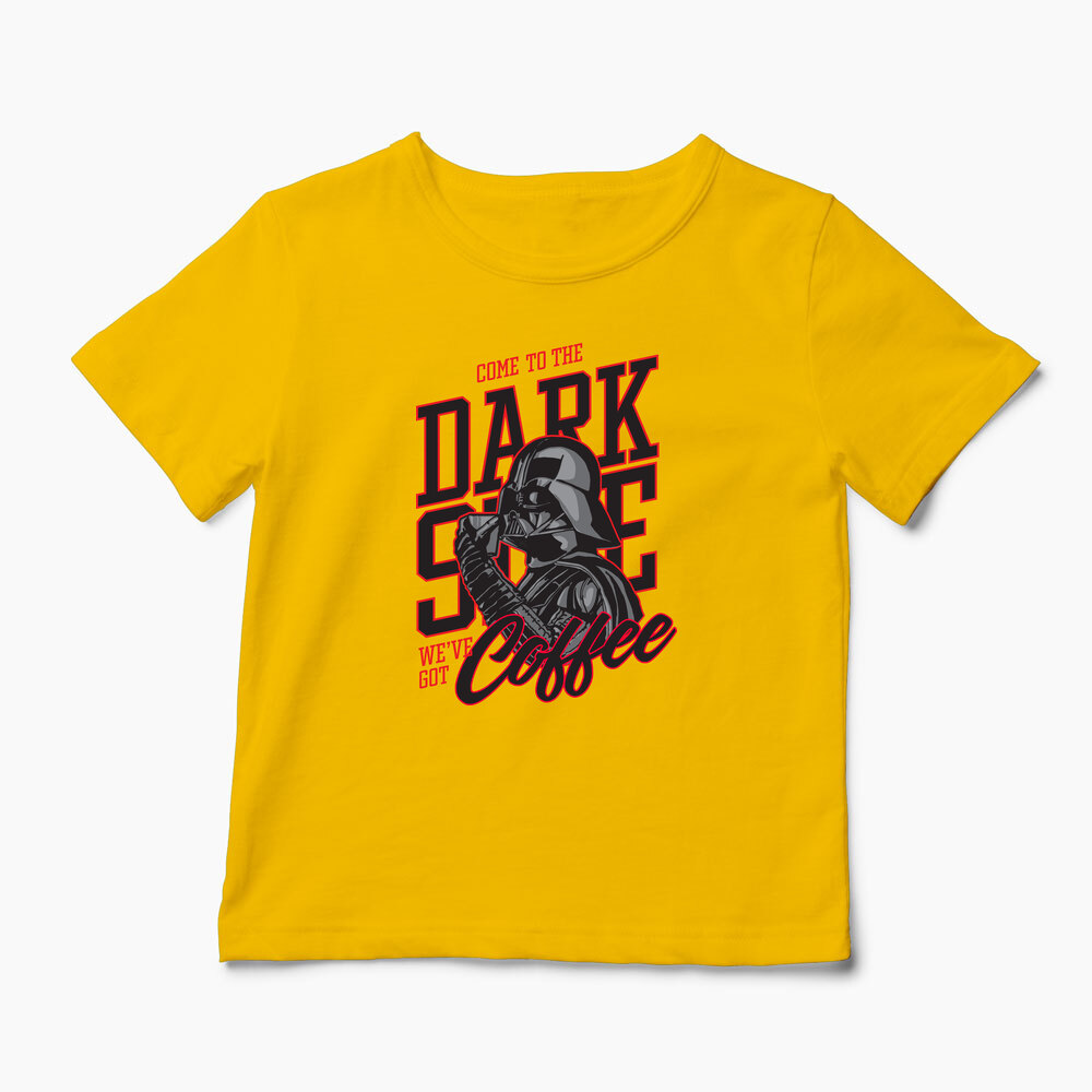 Tricou Personalizat Come To The Dark Side We've Got Coffee - Copii-Galben