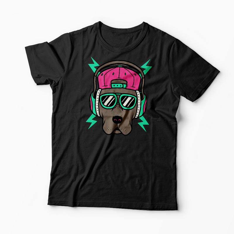 Tricou Personalizat Cool Dog - Bărbați-Negru