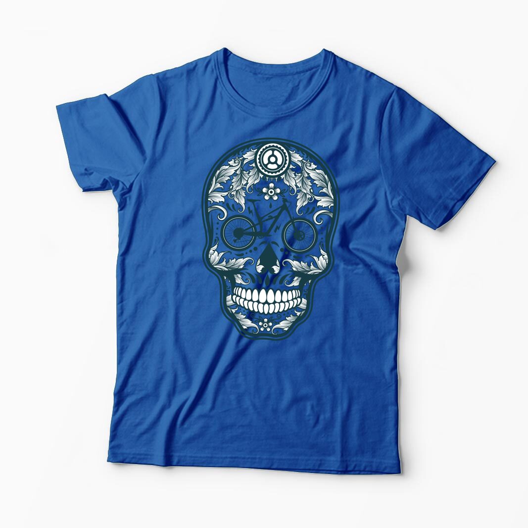 Tricou Personalizat Craniu Downhill Mountain Bike - Bărbați-Albastru Regal