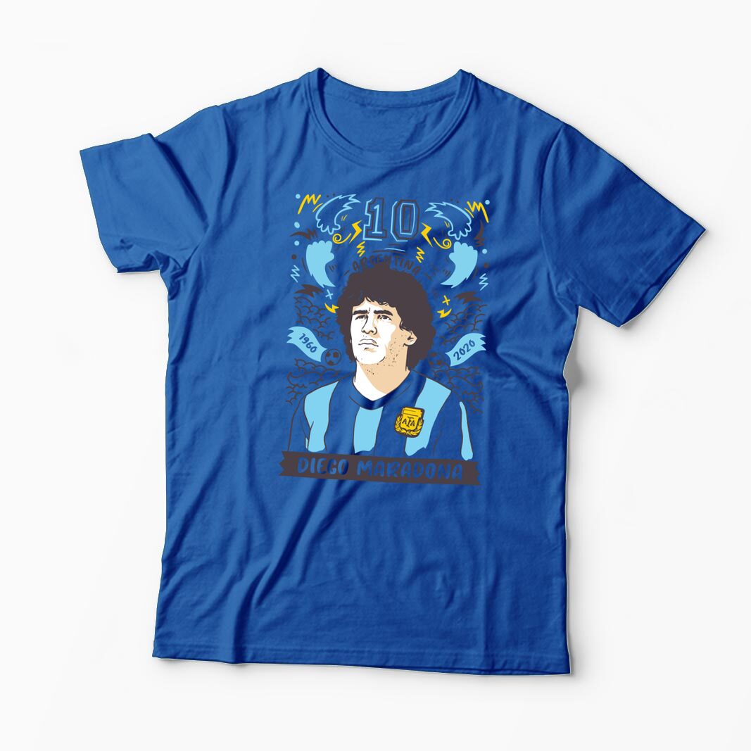 Tricou Personalizat Diego Maradona 10 Argentina - Bărbați-Albastru Regal