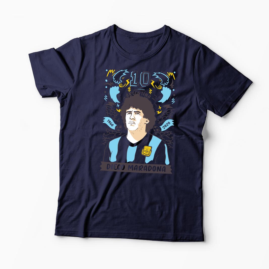 Tricou Personalizat Diego Maradona 10 Argentina - Bărbați-Bleumarin