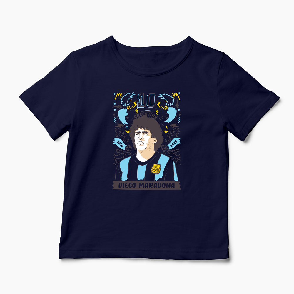 Tricou Personalizat Diego Maradona 10 Argentina - Copii-Bleumarin