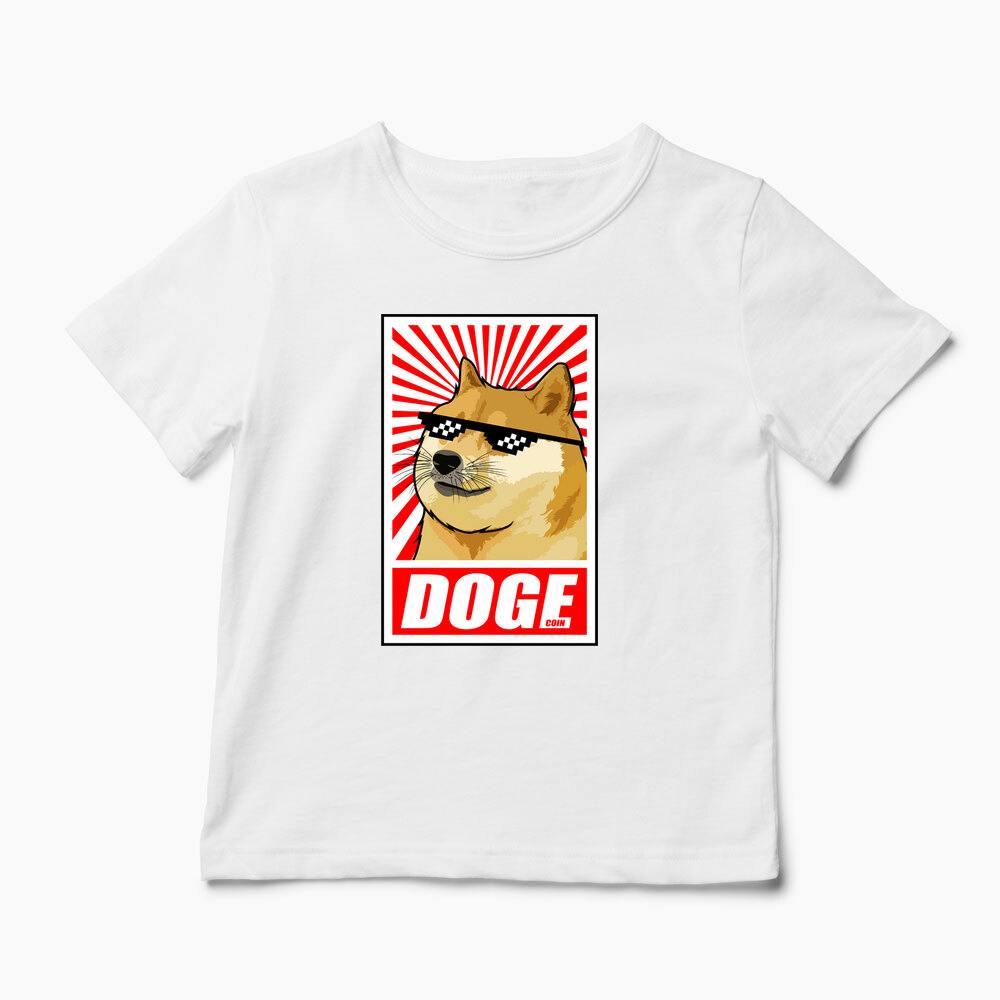 Tricou Personalizat Doge Coin - Copii-Alb