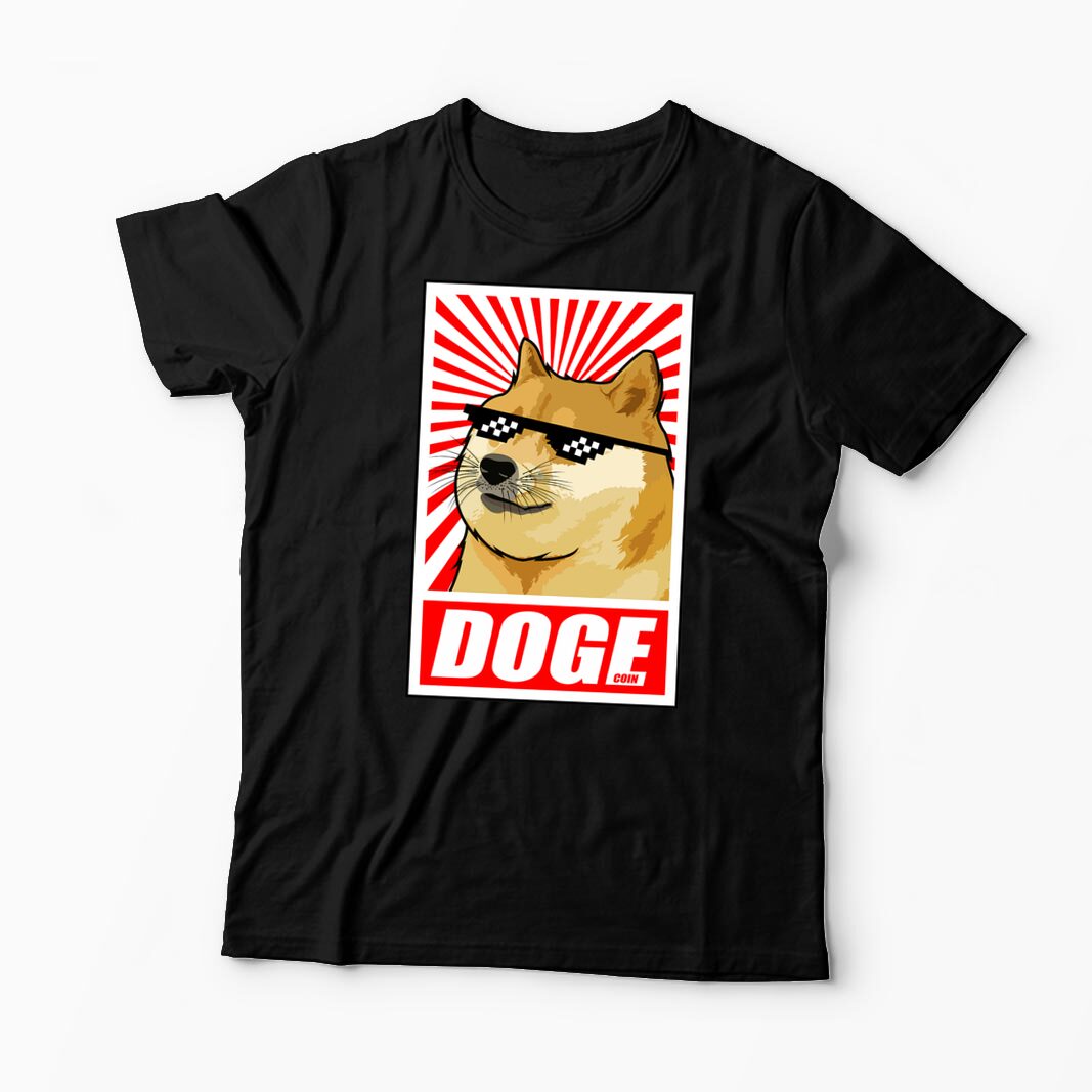 Tricou Personalizat Doge Coin - Bărbați-Negru