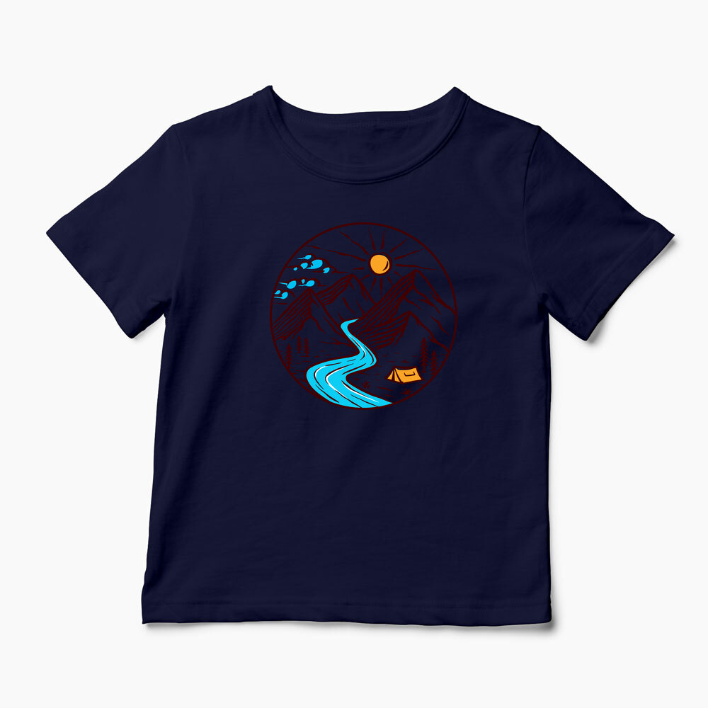Tricou Personalizat Drumeție Munți Natură - Copii-Bleumarin