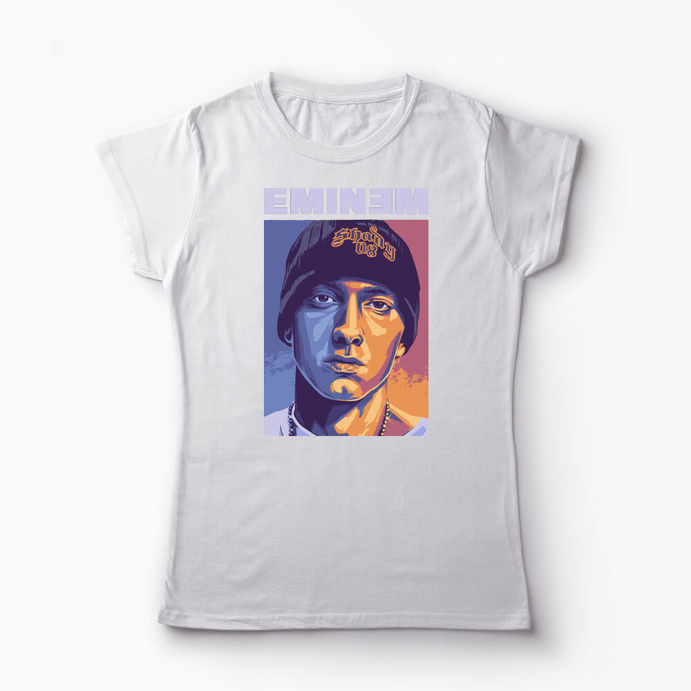 Tricou Personalizat Eminem Real Slim Shady - Femei-Alb