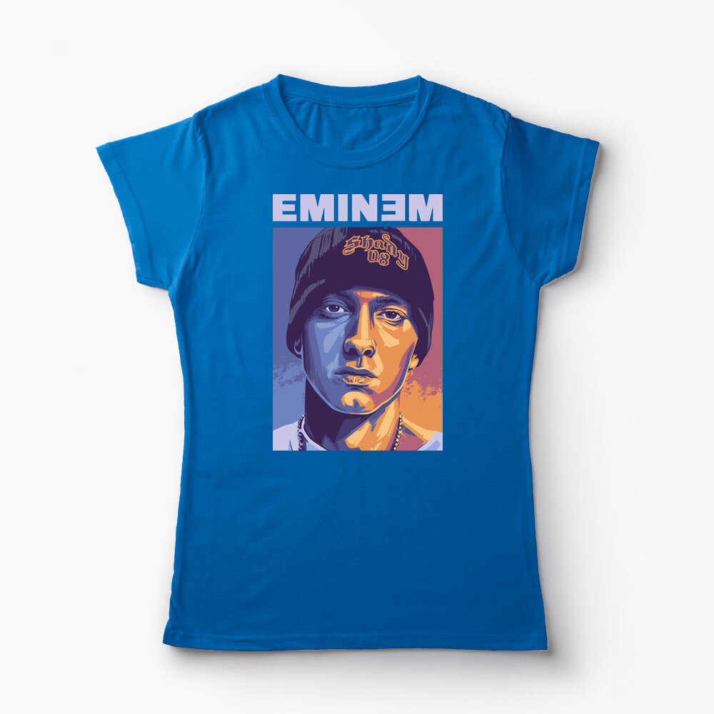 Tricou Personalizat Eminem Real Slim Shady - Femei-Albastru Regal