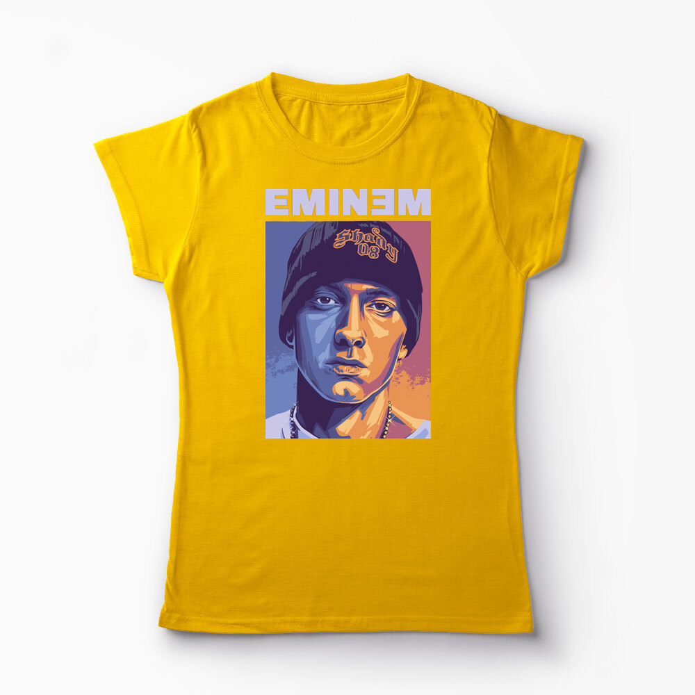 Tricou Personalizat Eminem Real Slim Shady - Femei-Galben