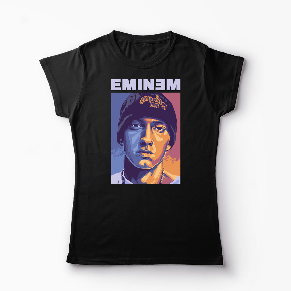 Tricou Personalizat Eminem Real Slim Shady - Femei-Negru