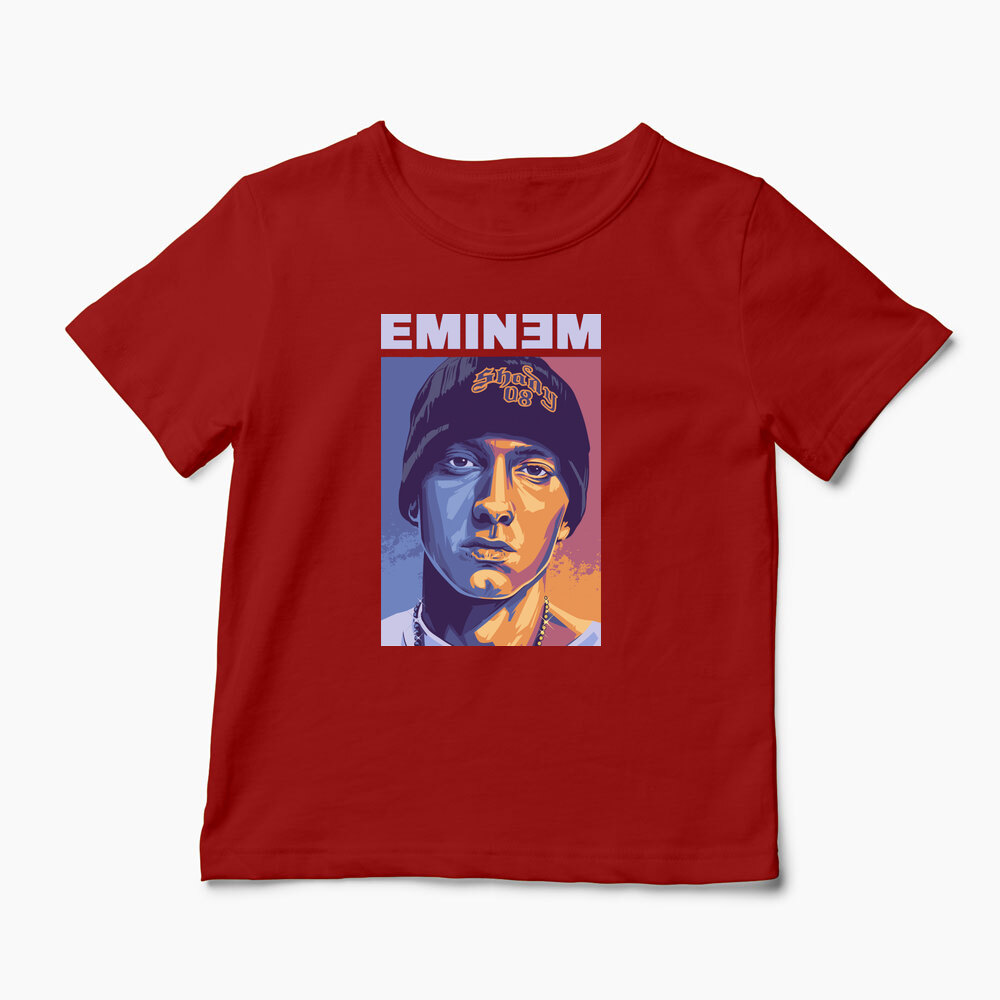 Tricou Personalizat Eminem Real Slim Shady - Copii-Roșu