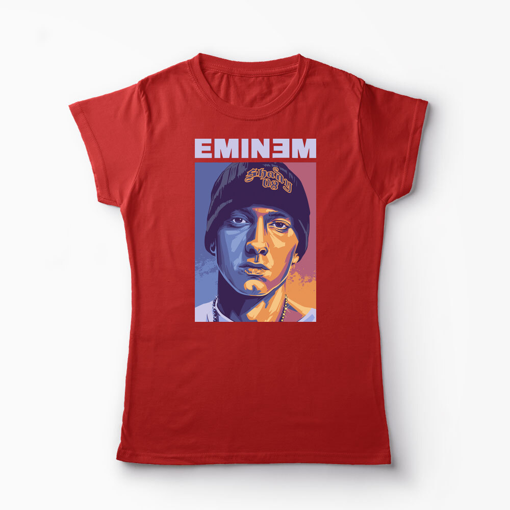 Tricou Personalizat Eminem Real Slim Shady - Femei-Roșu