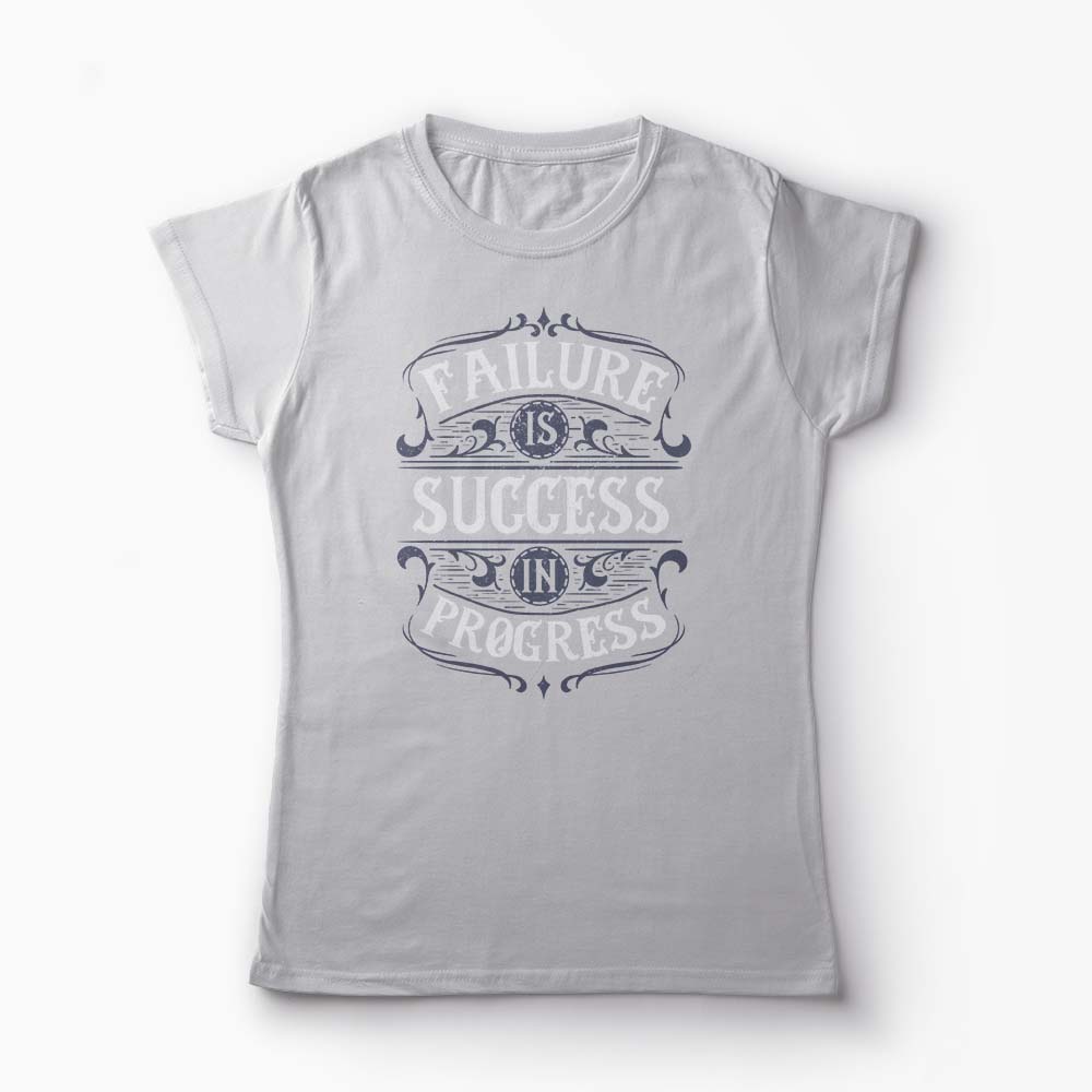 Tricou Personalizat Failure is Success in Progress - Femei-Gri