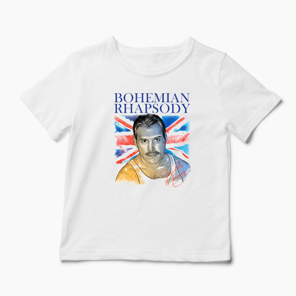 Tricou Personalizat Freddie Mercury Bohemian Rhapsody - Copii-Alb