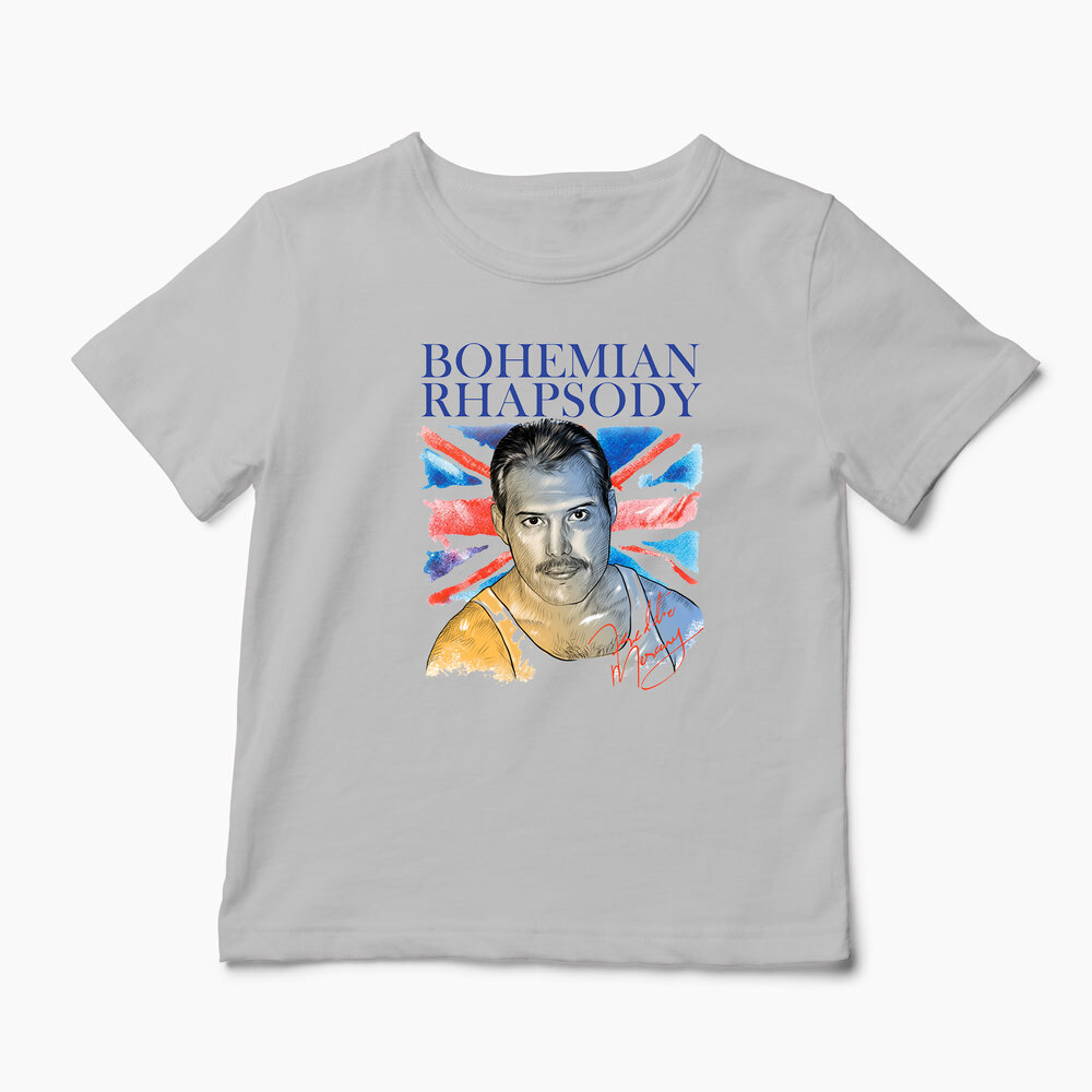 Tricou Personalizat Freddie Mercury Bohemian Rhapsody - Copii-Gri