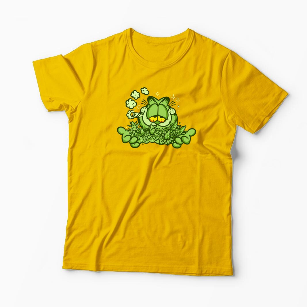 Tricou Personalizat Garfield Enjoy 420 - Bărbați-Galben