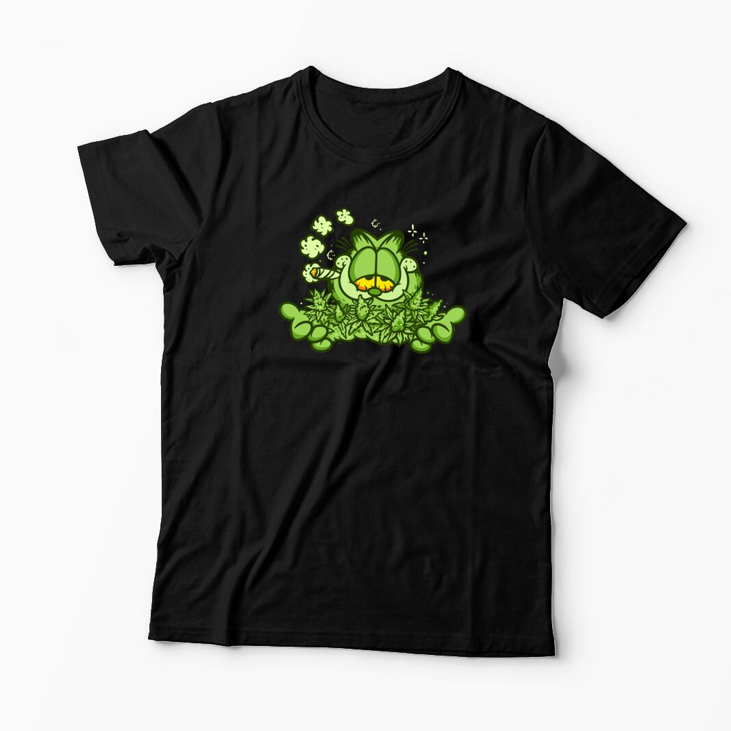 Tricou Personalizat Garfield Enjoy 420 - Bărbați-Negru