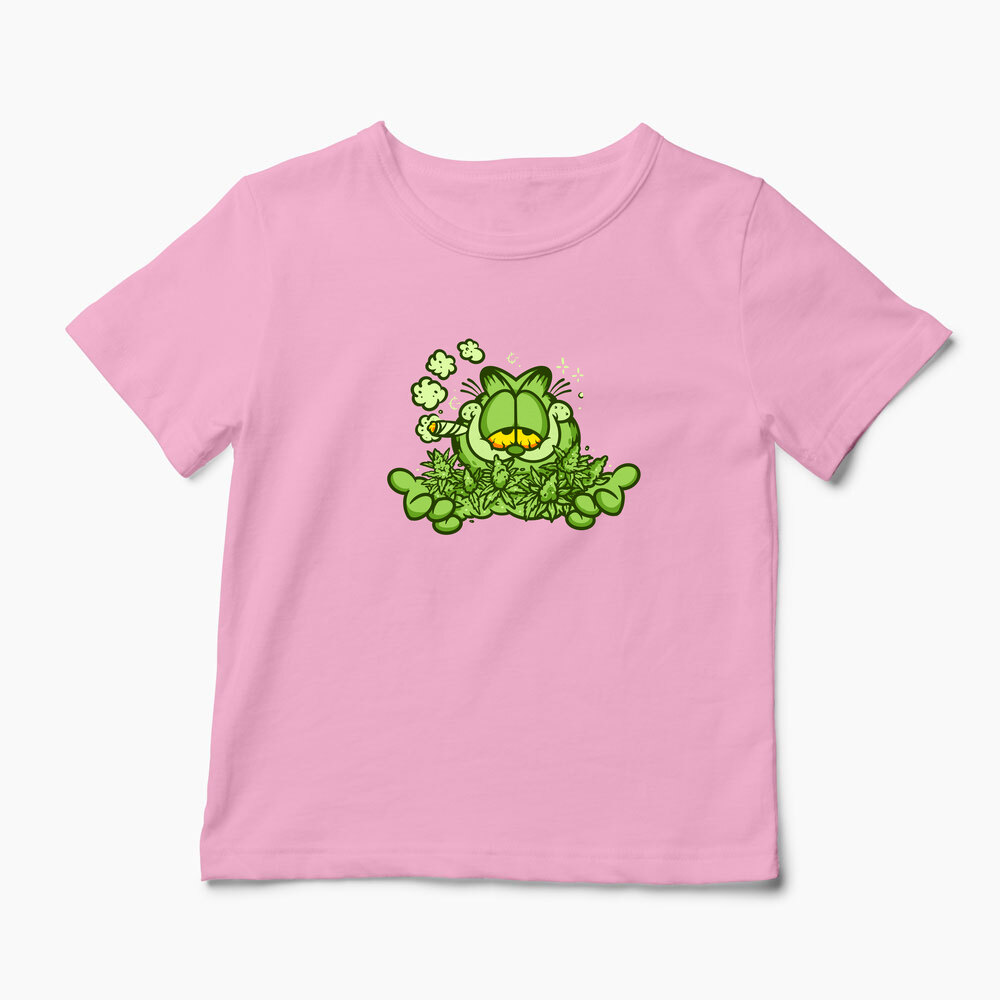 Tricou Personalizat Garfield Enjoy 420 - Copii-Roz