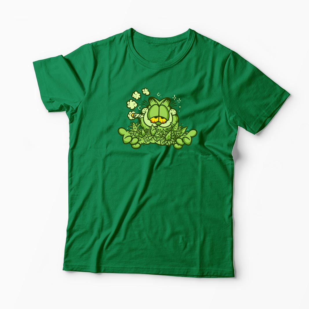 Tricou Personalizat Garfield Enjoy 420 - Bărbați-Verde
