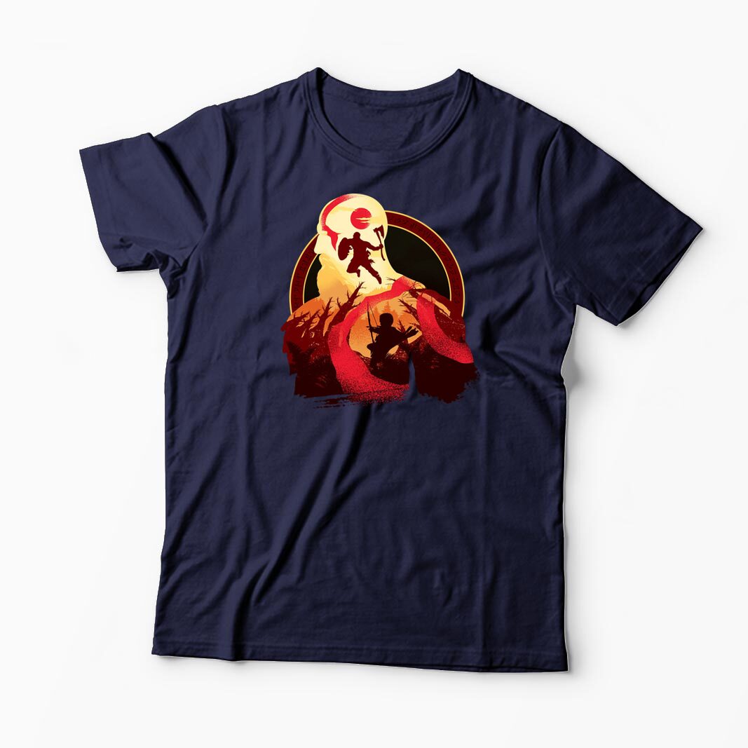 Tricou Personalizat God Of War Adventură cu Tată - Bărbați-Bleumarin