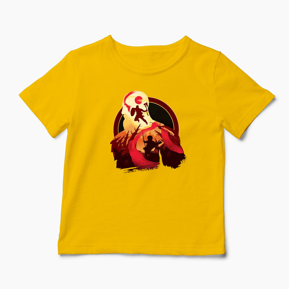 Tricou Personalizat God Of War Adventură cu Tată - Copii-Galben