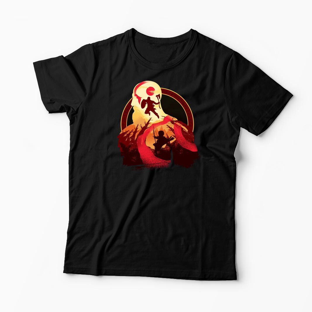 Tricou Personalizat God Of War Adventură cu Tată - Bărbați-Negru