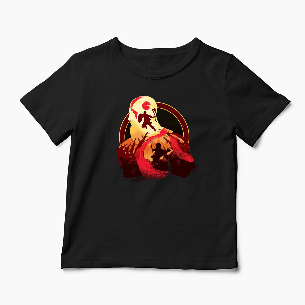 Tricou Personalizat God Of War Adventură cu Tată - Copii-Negru