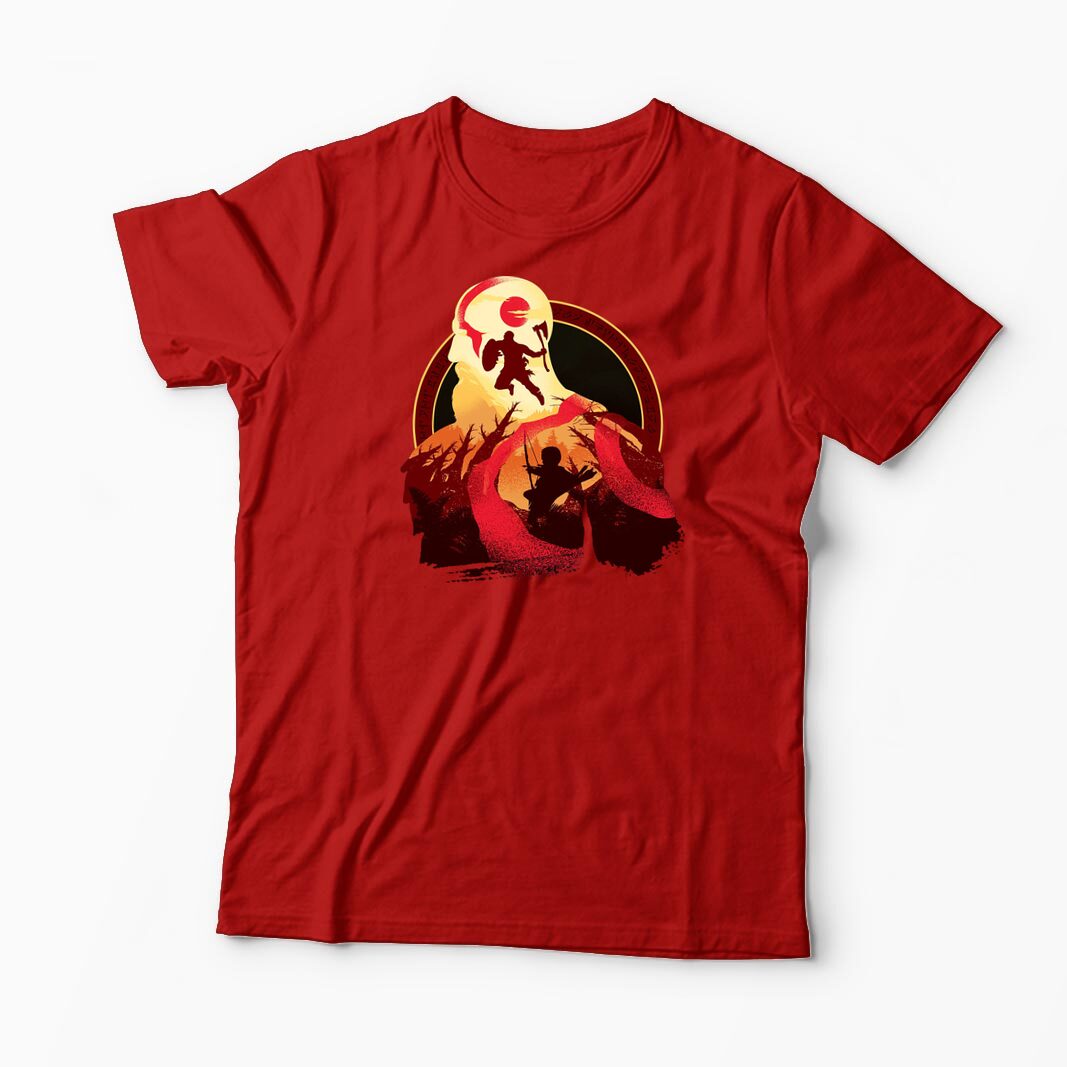 Tricou Personalizat God Of War Adventură cu Tată - Bărbați-Roșu