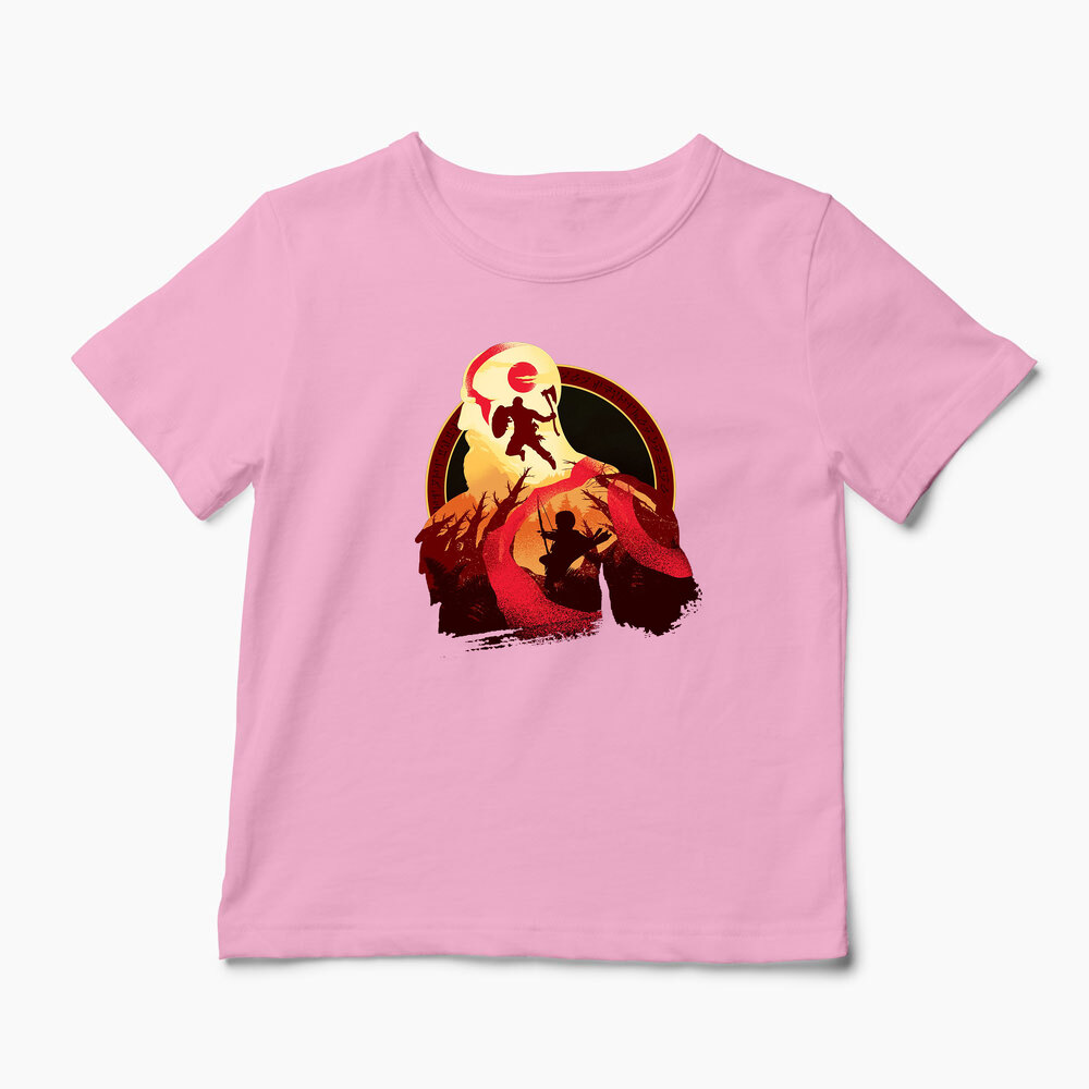 Tricou Personalizat God Of War Adventură cu Tată - Copii-Roz