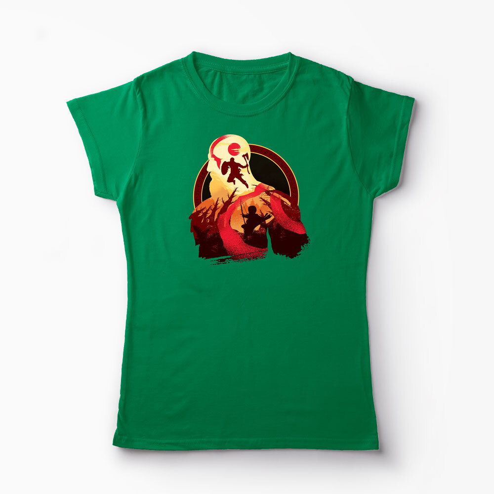Tricou Personalizat God Of War Adventură cu Tată - Femei-Verde