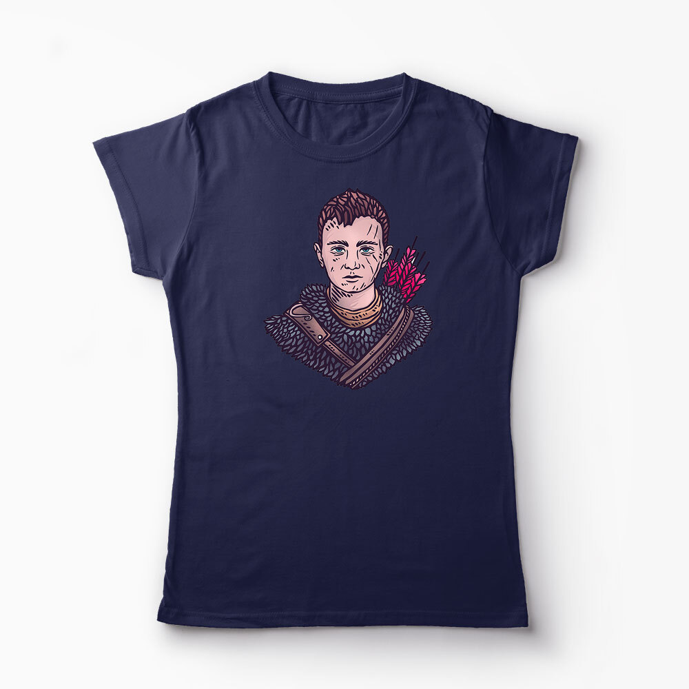 Tricou Personalizat God Of War Atreus - Femei-Bleumarin