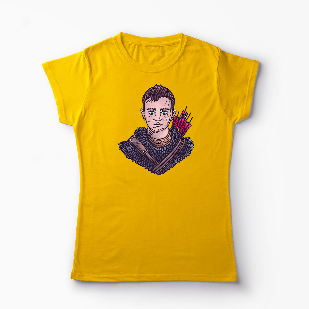 Tricou Personalizat God Of War Atreus - Femei-Galben